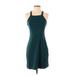 Susana Monaco Casual Dress - Mini: Teal Solid Dresses - Women's Size Small