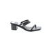 Dolce Vita Mule/Clog: Slide Chunky Heel Casual Black Shoes - Women's Size 6 1/2 - Open Toe