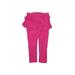 Doublescoop Leggings: Pink Solid Bottoms - Kids Girl's Size 7