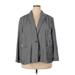 Lands' End Blazer Jacket: Below Hip Gray Jackets & Outerwear - Women's Size 2X