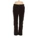 J.Jill Cord Pant Straight Leg Boyfriend: Brown Print Bottoms - Women's Size 14