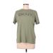 DKNY Sport Short Sleeve T-Shirt: Green Graphic Tops - Women's Size Medium