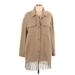 Laundry by Shelli Segal Coat: Mid-Length Tan Solid Jackets & Outerwear - Women's Size Large