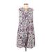 Old Navy Casual Dress - Shift: Purple Floral Dresses - Women's Size Large