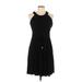 Calvin Klein Casual Dress - A-Line High Neck Sleeveless: Black Print Dresses - Women's Size 12