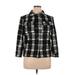 Old Navy Jacket: Short Black Checkered/Gingham Jackets & Outerwear - Women's Size X-Large