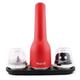 FinaMill USB Rechargeable Pepper Mill & Spice Grinder Gift Set | Includes 2 Quick-Change PRO Plus Pods, 1 Max Pod & Black Trio Tray | Ceramic Grinding Elements | Sangria Red