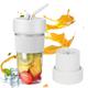 Mini Portable Blender Cup and Travel Lid,11.83 OZ BPA-Free Personal Blender,With USB Charging, Type-c Charging Port,Makes Smoothies and Shakes Creamy, Fruit Juicer for Kitchen, Travel, Gym-white A3141