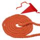 PATIKIL 44 Feet Tug of War Rope for Adults Teen, 3-Strand Natural Twisted Cotton Rope with Flag for Yard Game Team Building Activities, Orange