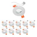 ledscom.de 10 Pieces Bathroom Ceiling recessed Frame ERID, Damp-Proof, Bathroom, IP44, Round, White matt, incl. GU5.3 Socket