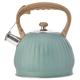 Stove Top Whistling Tea Kettle, Tea Kettle Whistle Kettle 3.5L Whistling Kettle Water Kettle Wood Grain Nylon Handle Stovetop Kettle Tea Pot (Color : Blue, (Color : OneColor, S (Color : Black, Size