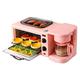 Toastie Machine Toaster Oven Mini Oven 9L, Household Multifunctional Three-In-One Breakfast Machine Electric Oven Coffee Omelet Bread Machine Toaste Air Fryer