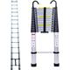 Telescoping Ladder, Roof Hook Portable Space-Saving Aluminium Extension Ladder Multi-Purpose Foldable Ladder Stepladder (Color : Silver, Size : 3.9m) surprise gift