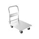 Platform Truck Push Dolly Steel Platform Truck Foldable Handle for Easy Storage Multifunction Transport Moving Hand Truck for Flower Pots PC Push Cart