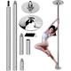 ELzEy Spinning Dance Pole Pole Dancing Pole, Adjustable Height Fitness Pole, Yoga Room Static Spinning Stripper Fitness Pole for dance sport exercise at home and gym