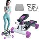 Steppers for Exercise, Mini Stepper Machine with Display, Step Exercise Machine with Resistance Bands for Home Workout, Up Down Swing Twist Stepper fo