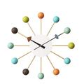 NESPIQ Silent Clock Table Color Wall Clock Modern Wall Clock Metal Living Room Clock 20 Inch Decorative Wall Clock Silent Non Ticking Easy To Read Creative Wall Clock