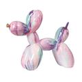 NAKEAH Resin Balloon Dog Puppy Statue Decorative Figurine Graffiti Sculptures Table Decoration Living Room Decoration (Pink)