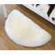 Altlue Real Sheepskin Half Round Rug Genuine Sheepskin Half Moon Rug Sheepskin Half Circle Rug Wool Semi Circle Rug Fluffy Sheepskin Throw (Size : 100X200cm)