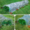 Further Grow Tunnel Greenhouse, Garden Polytunnel With 7 Arch Steel Wire, Outdoor Fruit Vegetable Grow House, UV-Resistant Reinforced PE Cover For Vegetables & Plants 500x60x40cm