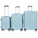 NESPIQ Business Travel Luggage Luggage Sets 3 Piece Lightweight Hardside Suitcase Sets Hard Shell Durable Luggage Set Light Suitcase (Color : Blue, Size : 20+24+28in)