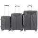 NESPIQ Business Travel Luggage Luggage Sets 3 Piece Lightweight Hardside Suitcase Sets Hard Shell Durable Luggage Set Light Suitcase (Color : Black, Size : 20+24+28in)