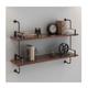 LVLDAWA Hanging Wine Rack, Industrial Kitchen Wall-Mounted Shelf For Restaurant Kitchen Bar Plants Books Storage, Easy To Install (Size : B-60X25X75CM)