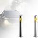 ROLTIN 2 Pack Parking Bollards with Padlock and Lock for Construction and Cars,Durable Stainless Steel Garage Bollards for All Weather Conditions