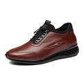 AQQWWER Mens Dress Shoes Men's Cow Leather Shoes British Casual Height Shoes Anti Slip Autumn Man Leather Shoes (Color : Brown, Size : 6)