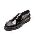 AQQWWER Mens Dress Shoes Wedding Shoes Men Formal Patent Leather Shoes Men Classic Loafers Designer Shoes Men Office Sepatu Slip On Pria (Color : Schwarz, Size : 8)