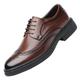 AQQWWER Mens Dress Shoes Hollow Elegant Mens Dress Shoes Business Office Formal Shoes Leather Fashion Italian Men Shoes Handmade Full Brogue (Color : Brown, Size : 6.5 UK)