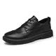 AQQWWER Mens Dress Shoes Early Winter Shoes Men Footwear Cool Young Man Brogue Shoes Brand Male Footwear Pure Black (Color : Schwarz, Size : 6.5)