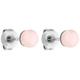 Paar Ohrstecker PURELEI "Schmuck Geschenk Rose Quartz Ohrringe, 23381" Ohrringe Gr. Edelstahl, bunt (edelstahlfarben, rosa, rosa) Damen Ohrstecker