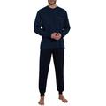Pyjama GÖTZBURG Gr. 50, blau (blau, dunkel, allover) Herren Homewear-Sets Pyjamas