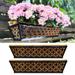 LaLaGreen Window Box Planter for Outdoor Plants (2 Pack, 24 Inch) Black Metal Rectangular Flower Pot