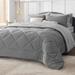 King Size Comforter Set, 7 Pieces Reversible King Bed in a Bag, King Bed Set with Comforters, Sheets, Pillowcases & Shams