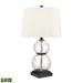 Elk Home Forsyth Clear With White Linen Shade Table Lamp