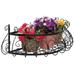 Wall-Mounted Black Metal Indoor Plant Box Basket with Scrollwork Design, Flower and Planter Pot Display Rack