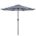 Black And White Umbrella Outdoor Patio Adjustable 9 Ft Patio Umbrella With Tilt Beach Garden