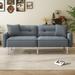 Linen Upholstered Modern Convertible Folding Futon Sofa Bed for Compact Living Space, Apartment