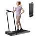 Yescom Folding 2 in 1 Treadmill Compact Under Desk Treadmill Motorized Running Jogging Machine for Home Office - One-size