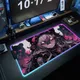 Anime Girls Rubber Mouse Pad RGB Non-Slip Mouse Mat LED Accessories Gaming Mousepad Gamer Keyboard