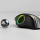 EM01 RGB Ergonomic Vertical Wireless Trackball Mouse for Office Rechargeable Rollerball Mice with 3