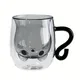 Cute Cat shape Cup Glass Double Wall Insulated Glasses Espresso Cup Coffee Mug Tea Milk Best Gift