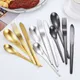 24pcs Tableware Cutlery Set Matte Black Forks Knives Spoons Dinnerware Dishwasher Safe Stainless