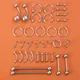 Stainless Steel Lip Nose Belly Button Rings Body Piercing Kit Tongue Cartilage Helix Eyebrow Daith