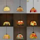 8 Inch American Stained Glass Chandelier Tiffany Style Restaurant Sink Bay Window Lighting European