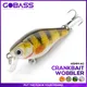 Gobass Isca Pesca Mini Kurbel köder Wobbler Hecht Angeln lockt 45mm 4g Top Wasser kleine Elritze