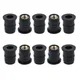 10Pcs/set Rubber Nuts M5 For Neoprene Shock Absorber Panel Mount 5mm Convex Type Motorcycle