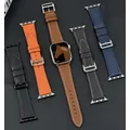 Herm È S Leather Strap for Apple Watch Band Series Ultra 8 7 6 5 4 3 2 1 SE 49mm 45mm 44mm 40mm Men